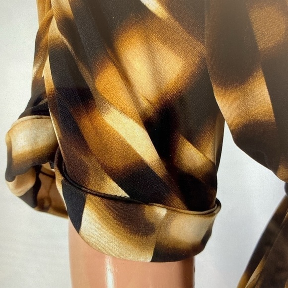 Calvin Klein Dress Womens 4 pull over Office Career Travel animal print slinky - Picture 10 of 12